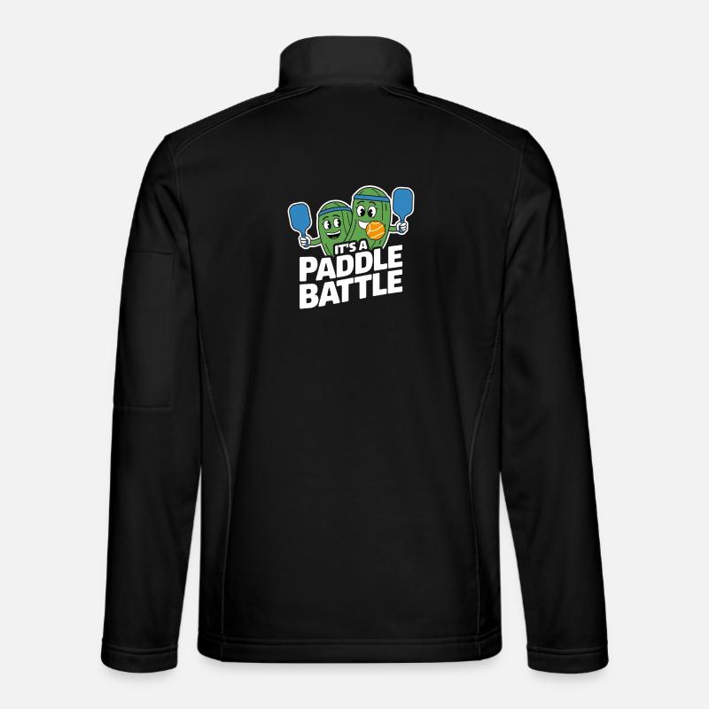 Paddleball Pickleball Geschenk Paddle Battle - Unisex Softshelljacke - Schwarz