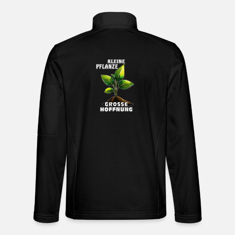 SMALL PLANT, BIG HOPE - Unisex Softshell Jacket - black