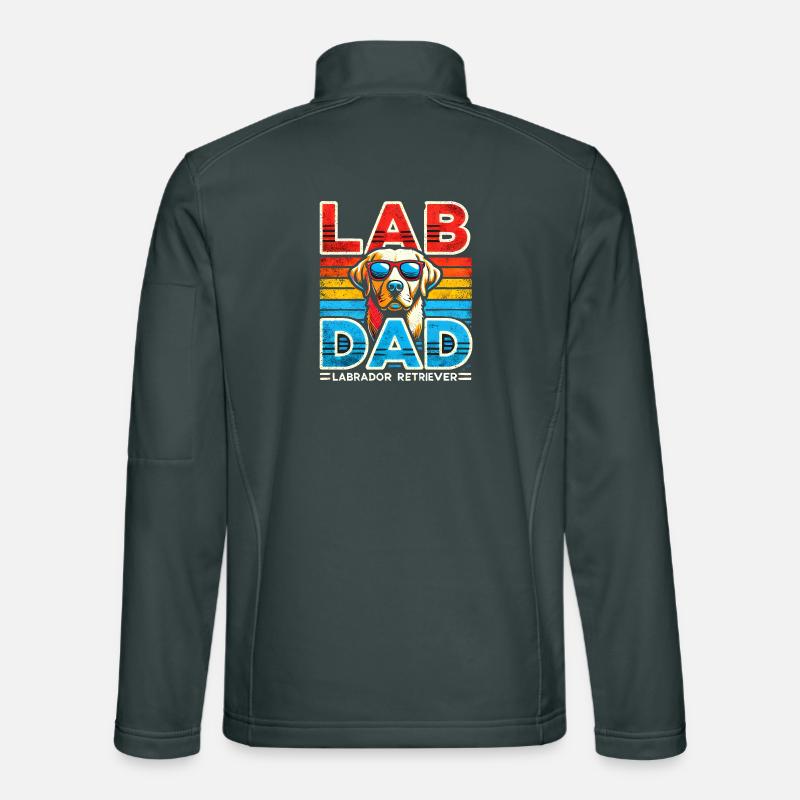 Labrador Dad Lunettes de soleil rétro Veste en tissu softshell Unisexe