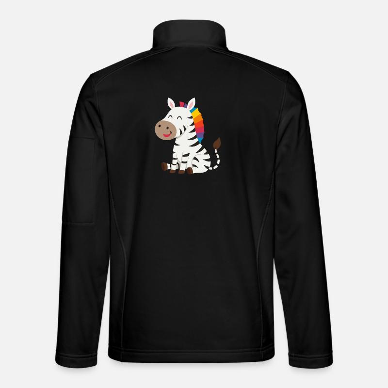 Cute Zebra Design - Unisex Softshell Jacket - black