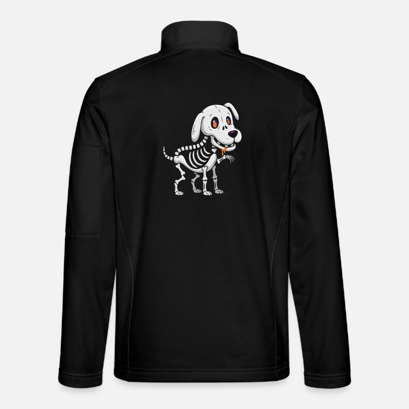Skelett Welpe Karikatur - Unisex Softshelljacke - Schwarz