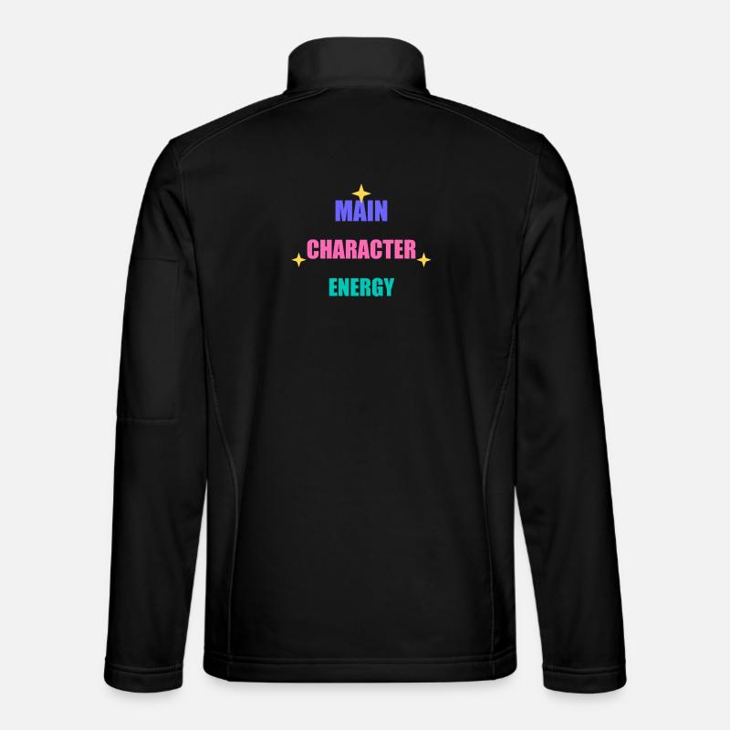 Main Character Energy - Unisex Softshell Jacket - black