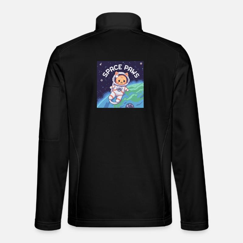 Space Paws – Pixel Cat Astronaut  Unisex Softshelljacke