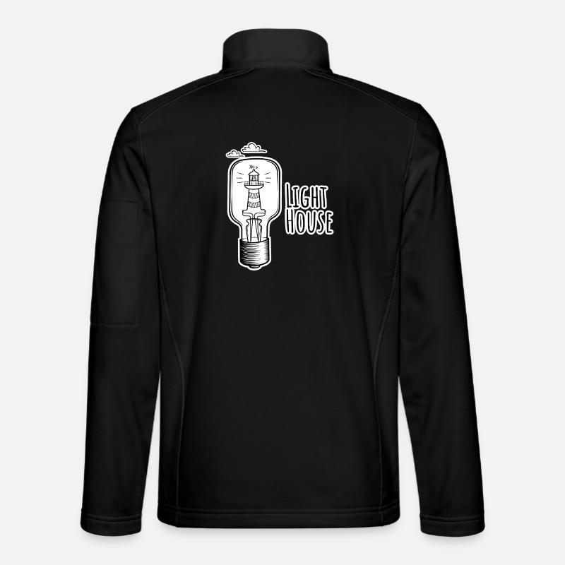 Leutchtturm in einer Glühbirne - Light-House - Unisex Softshell Jacket - black