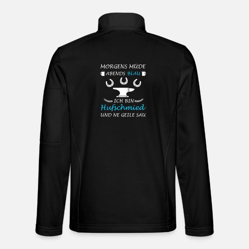 Maréchal-ferrant Cheval Forgeron Lustig - Veste en tissu softshell Unisexe - noir
