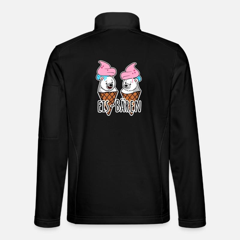 Zwei leckere Eis Bären an der Eisdiele Unisex Softshelljacke
