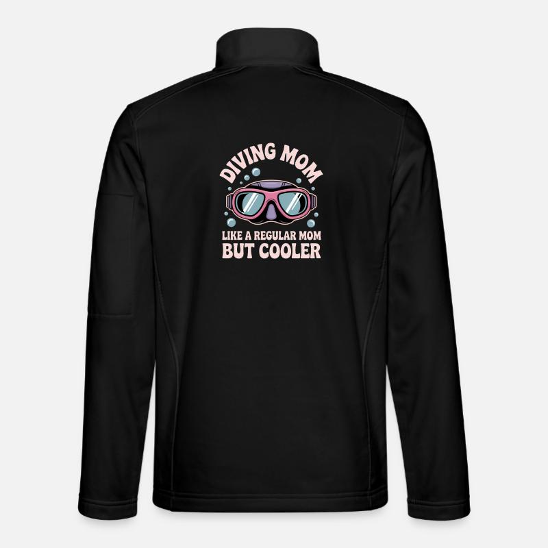 Plongée Dire Maman Drôle Plongée Cadeau - Veste en tissu softshell Unisexe - noir