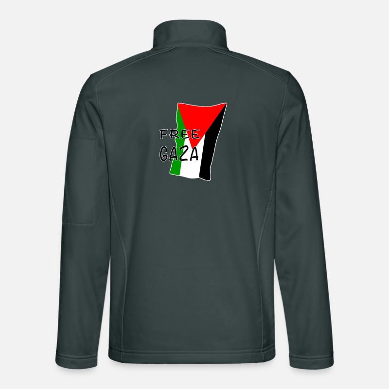 Motif du drapeau de Gaza libre Veste en tissu softshell Unisexe