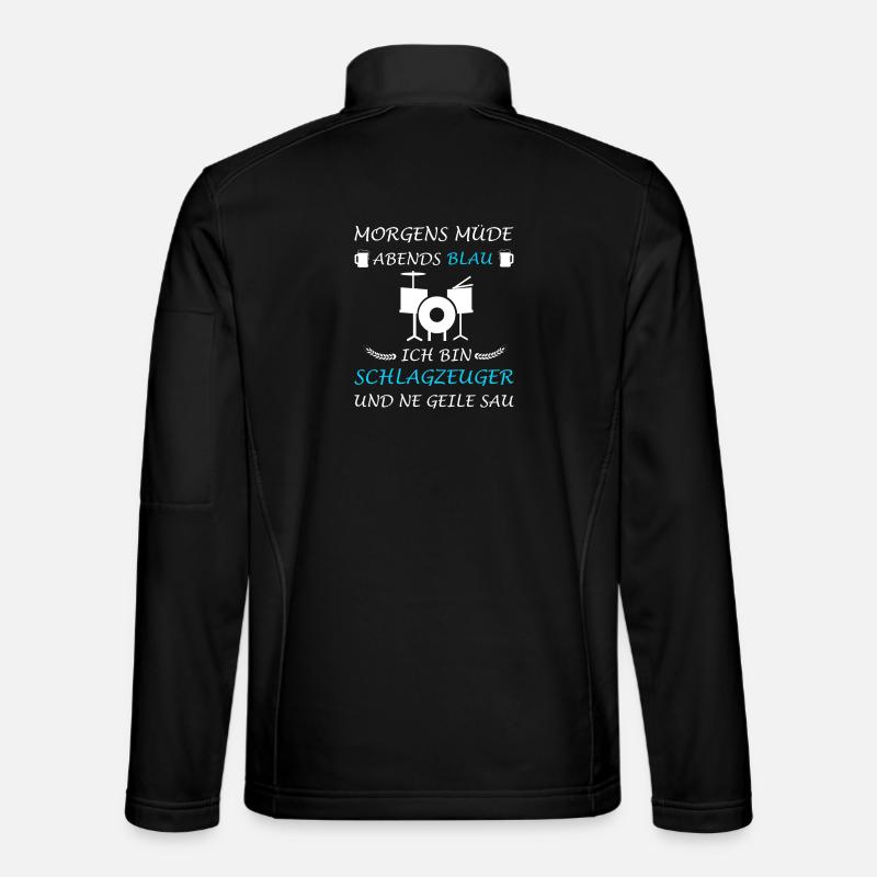 Drummer Music Drums Drum Saying - Unisex Softshell Jacket - black
