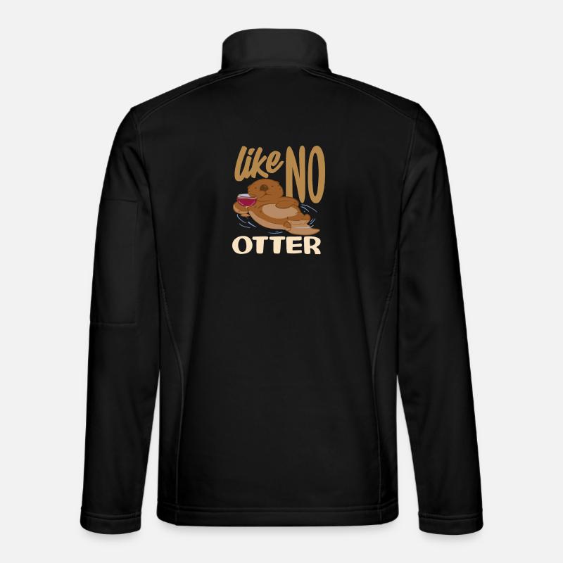 Dessin animé de loutre de mer comme sans jeu de mots Veste en tissu softshell Unisexe