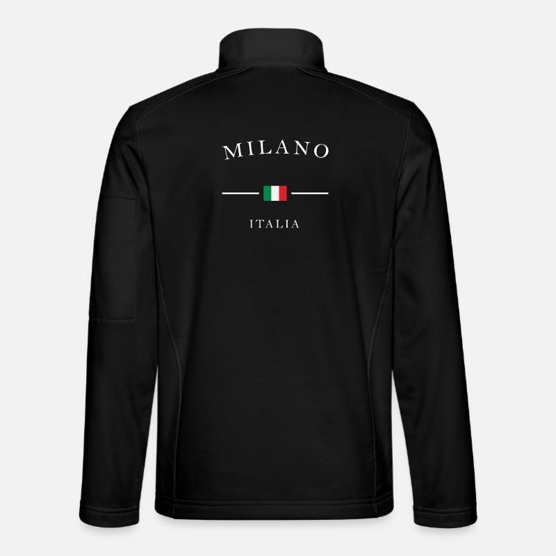 Milan Italy Logo Noir - Unisex Softshell Jacket - black