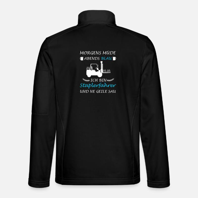 Staplerfahrer Stapler Lager Sprüche Logistik - Unisex Softshelljacke - Schwarz