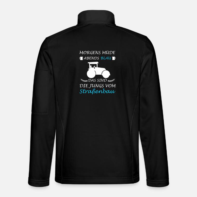 Straßenbau Straßenbauer Bauarbeiter - Unisex Softshelljacke - Schwarz