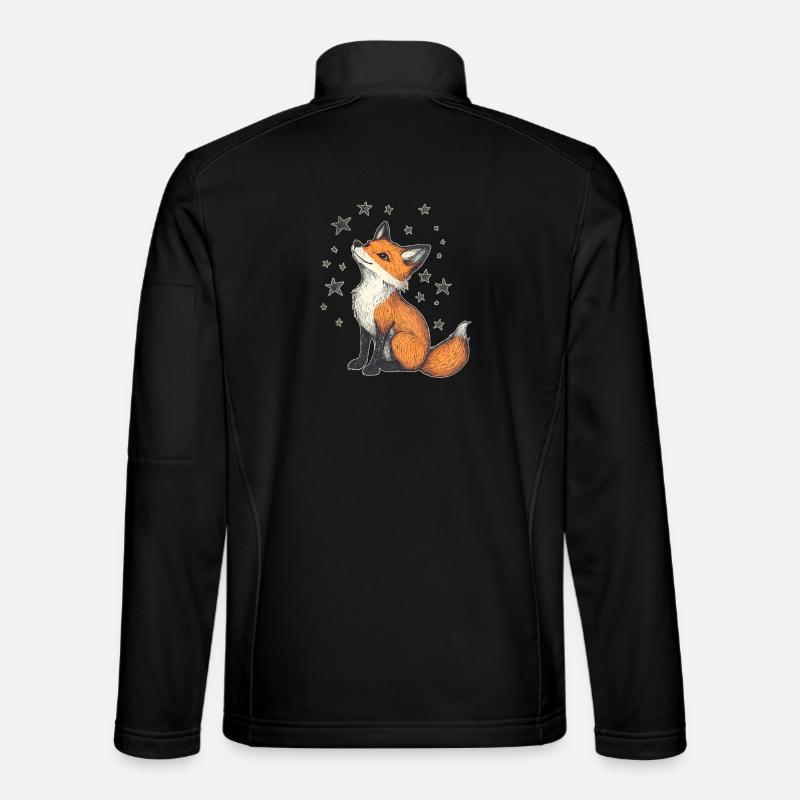Fox and Stars - Unisex Softshell Jacket - black
