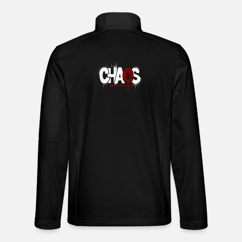 Symbolisme des éclaboussures de chaos - Veste en tissu softshell Unisexe - noir