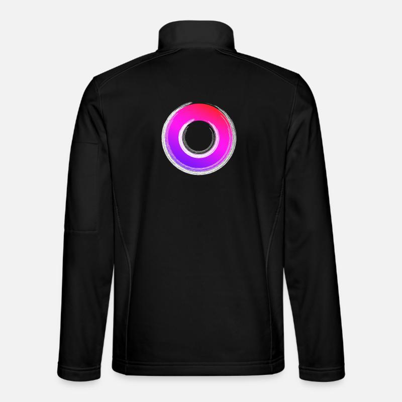 Gradient Ring Glanz - Unisex Softshelljacke - Schwarz
