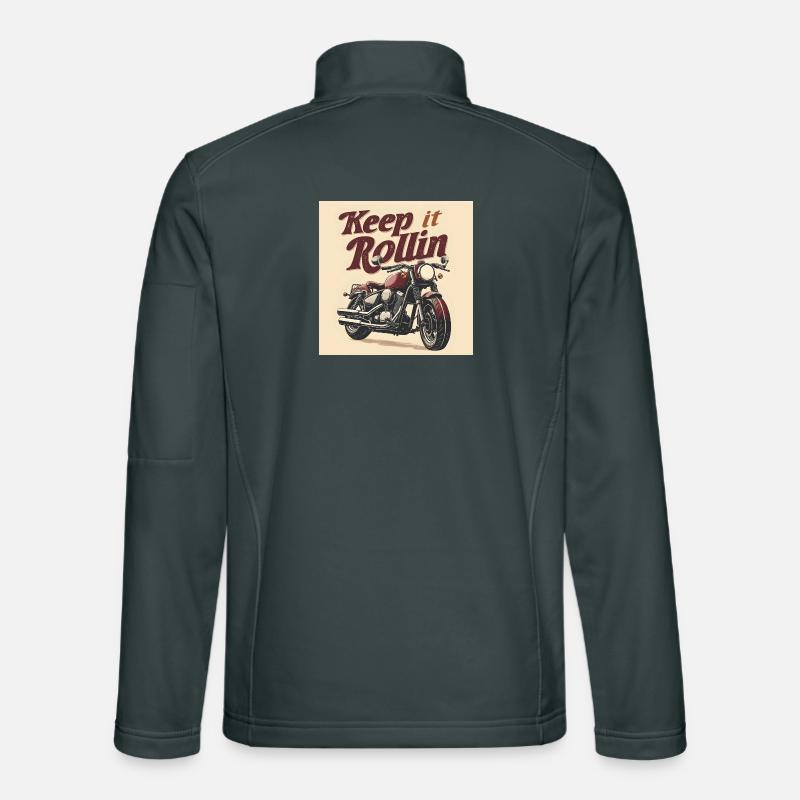 Keep it Rollin' – Typographie minimaliste Veste en tissu softshell Unisexe