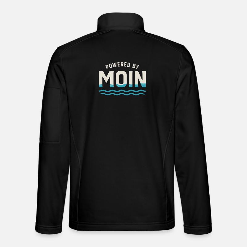 Moon Power Waves Logo - Veste en tissu softshell Unisexe - noir