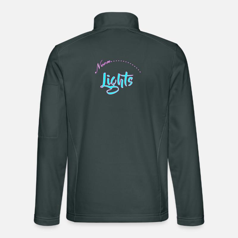 Neon Lights Lettering Unisex Softshell Jacket