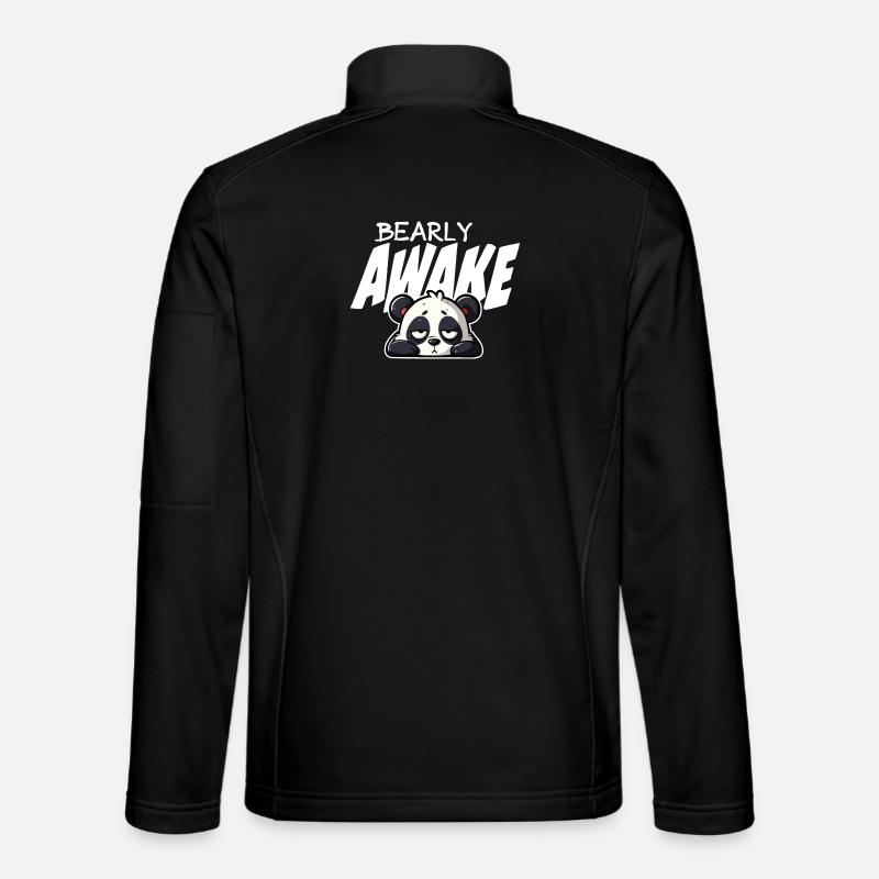 Schlafender Panda kaum wach - Unisex Softshelljacke - Schwarz