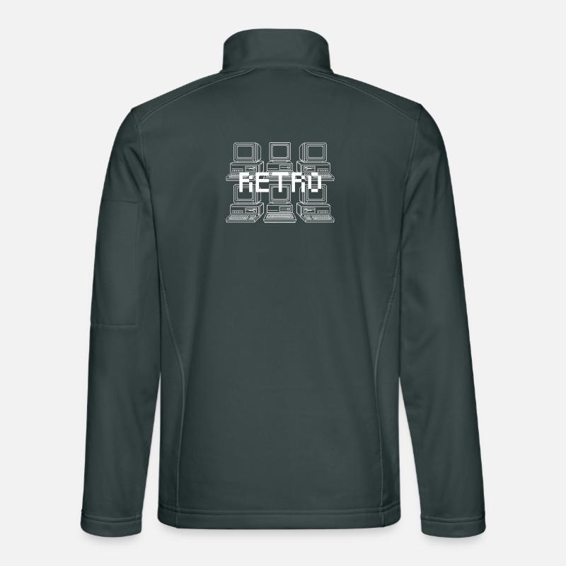 Retro Computer Grid Techno Unisex Softshell Jacket