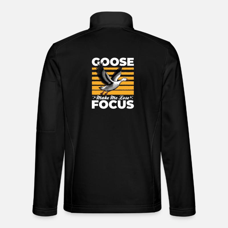 Funny Bird Goose - Unisex Softshell Jacket - black