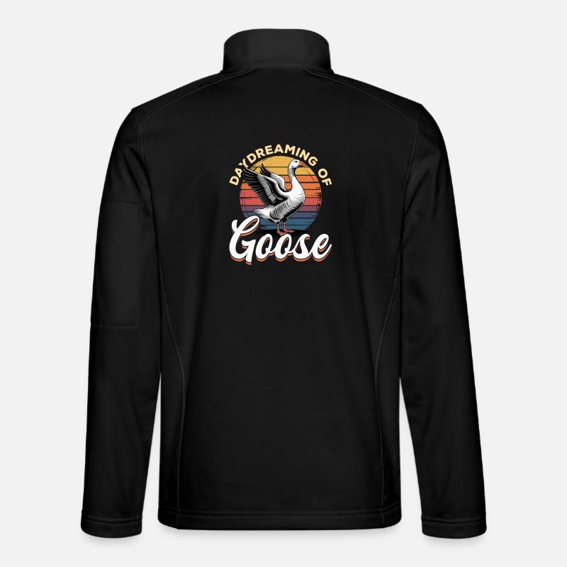 Funny Bird Goose - Unisex Softshelljacke - Schwarz