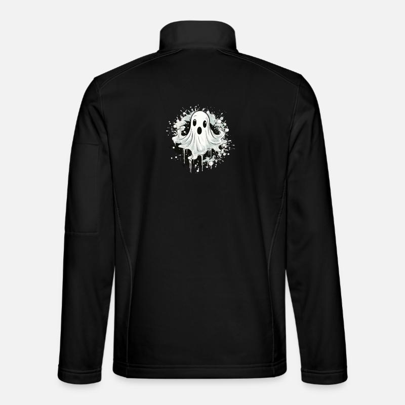 Ghost Splatter Motif - Unisex Softshell Jacket - black
