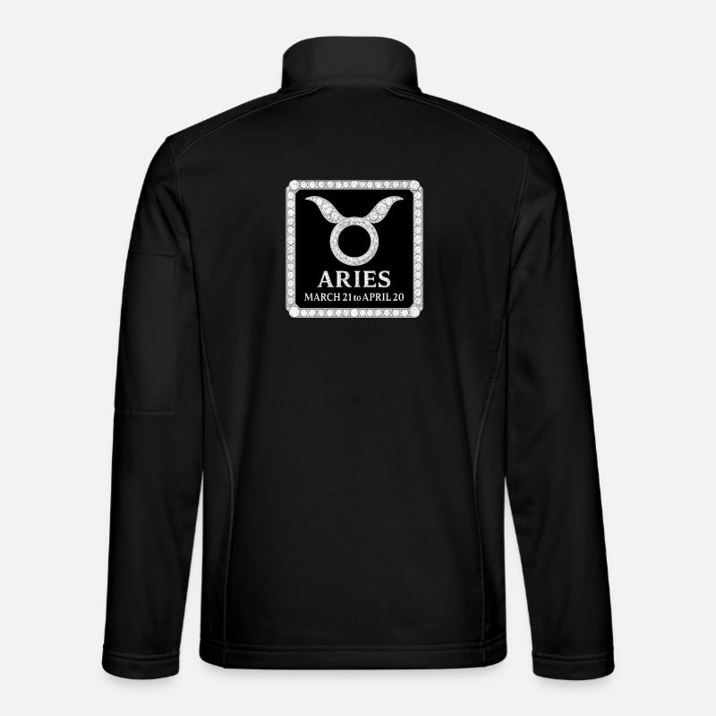 Zodiac sign Aries - Unisex Softshell Jacket - black