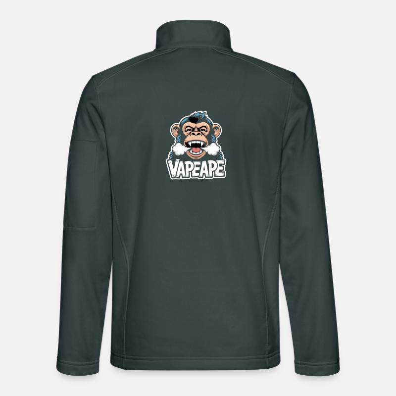 Vape Ape Funny Monkey Graphique Veste en tissu softshell Unisexe