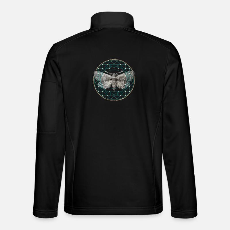 Moth Sacred Geometry - Unisex Softshell Jacket - black