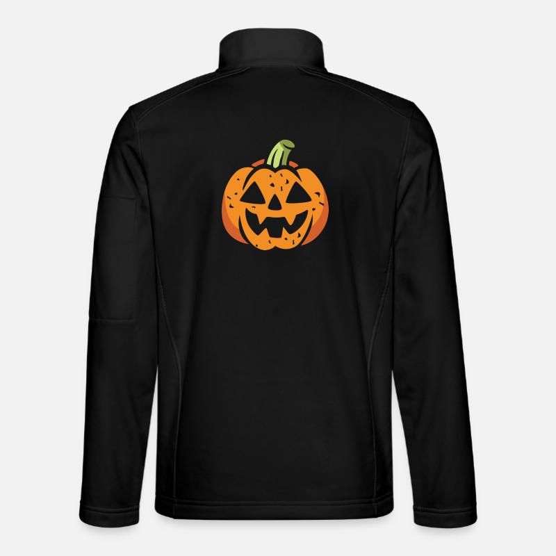 Funny Halloween Pumpkin Face - Unisex Softshell Jacket - black