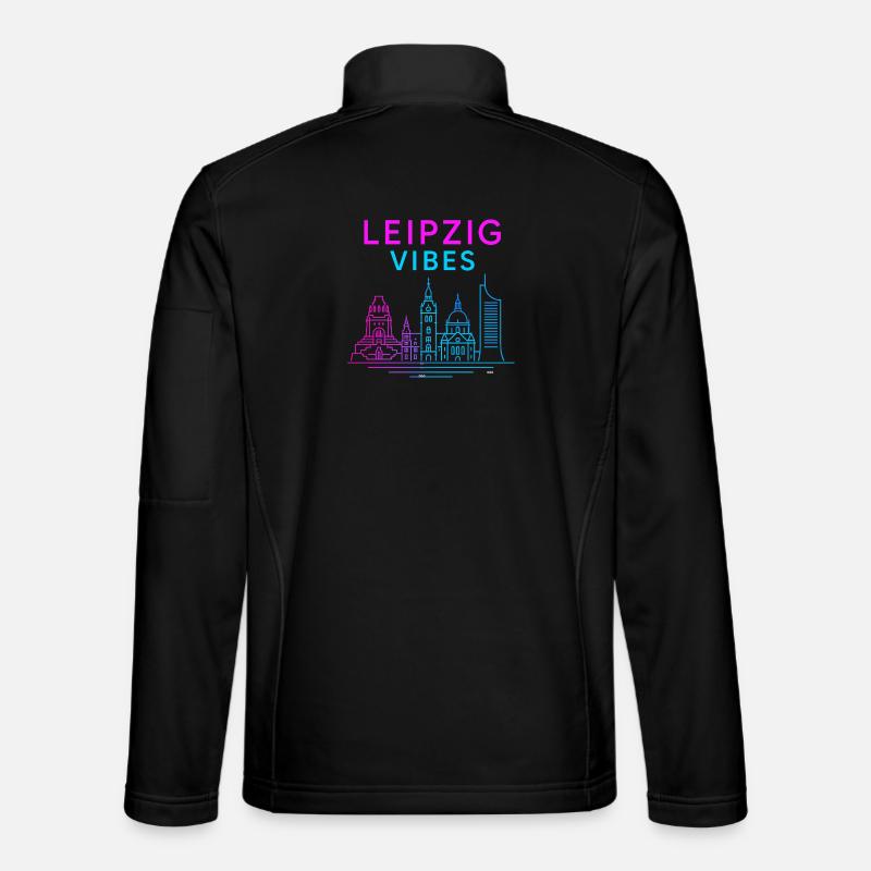 Leipzig Neon Vibes - Unisex Softshelljacke - Schwarz