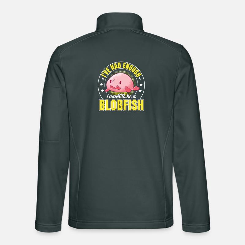 Les Blobfish en ont assez des Funny Blobfish Veste en tissu softshell Unisexe