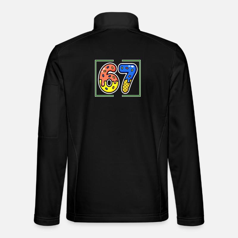 Siebenundsechzig, 67, 6, 7 - Unisex Softshelljacke - Schwarz