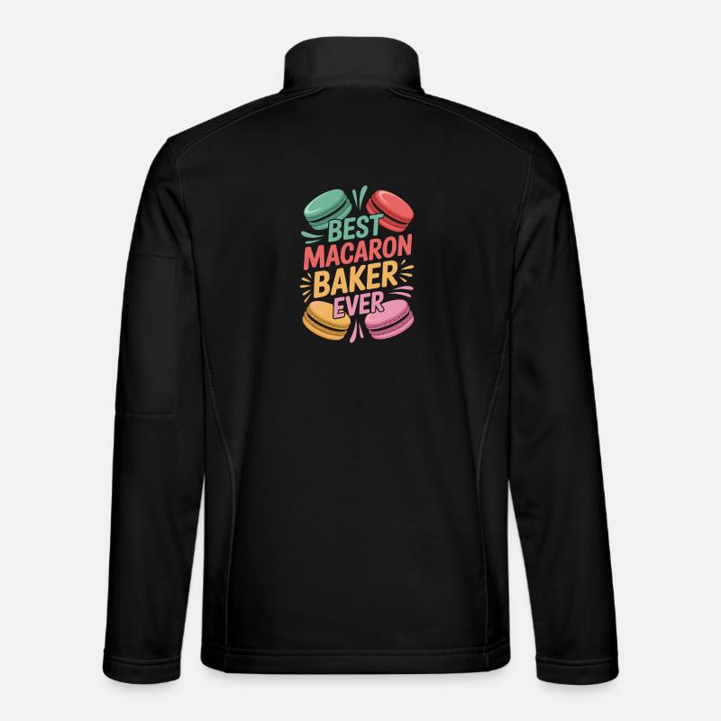 Macaron French Desserts - Unisex Softshell Jacket - black