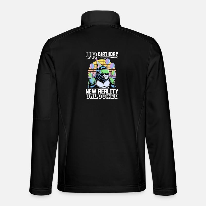 Birthday Gamer VR - Unisex Softshelljacke - Schwarz