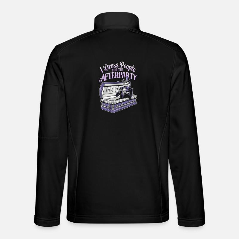 Afterparty Skeleton in Suit - Halloween - Unisex Softshell Jacket - black