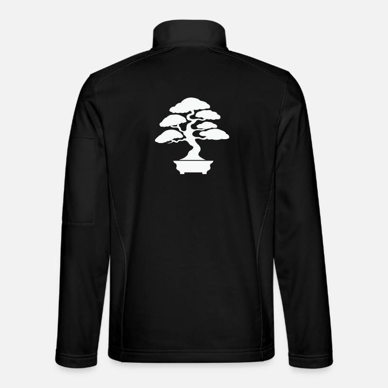 Zen Bonsai Silhouette - Unisex Softshelljacke - Schwarz