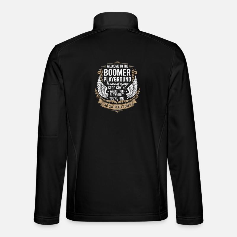 Boomer Playground Wings Motto - Unisex Softshelljacke - Schwarz