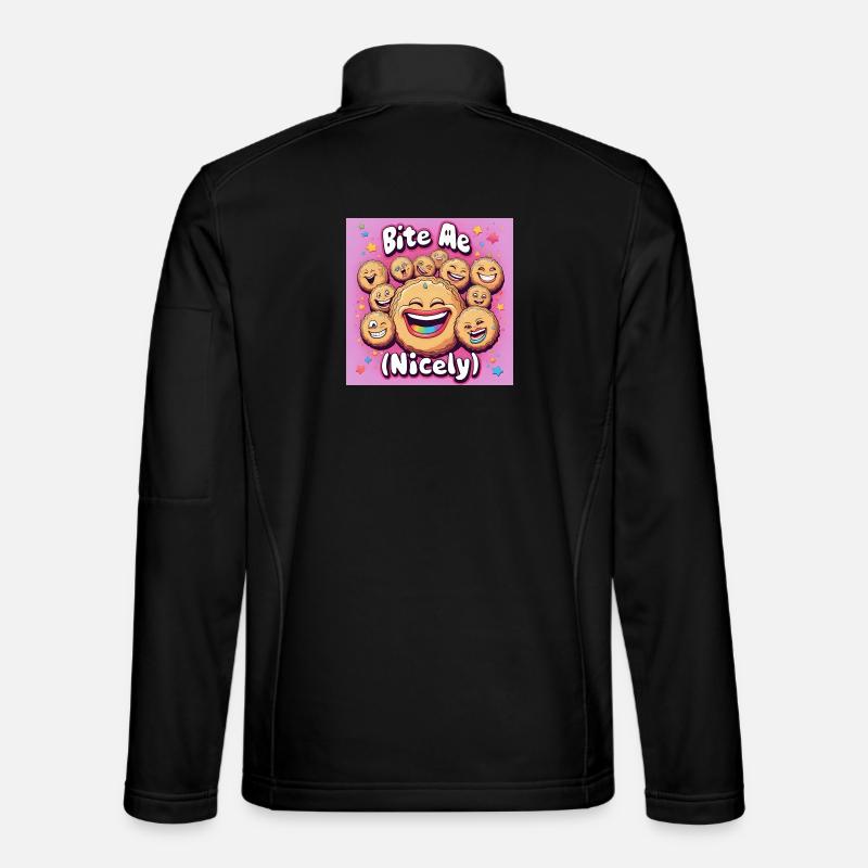 Bite Me Nicely Kekse Lachdesign Unisex Softshelljacke