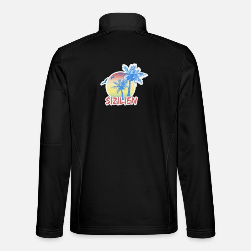 Sizilien als Urlaub - Unisex Softshelljacke - Schwarz