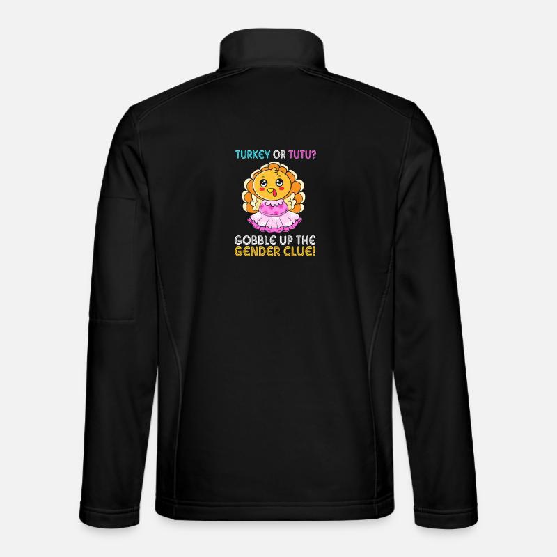 Thanksgiving Gender Reveal Werdende Mutter - Unisex Softshelljacke - Schwarz