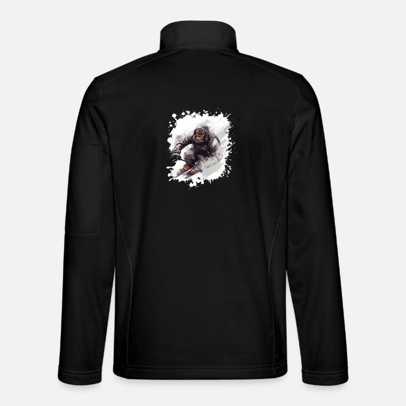 Gorilla Ski Skifahren - Unisex Softshelljacke - Schwarz