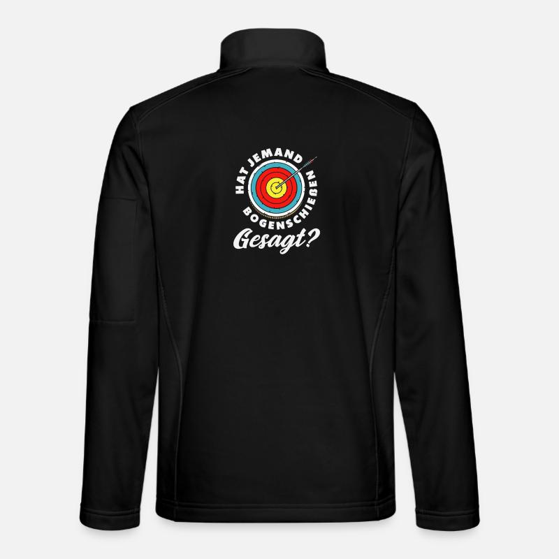 I go archery - Unisex Softshell Jacket - black