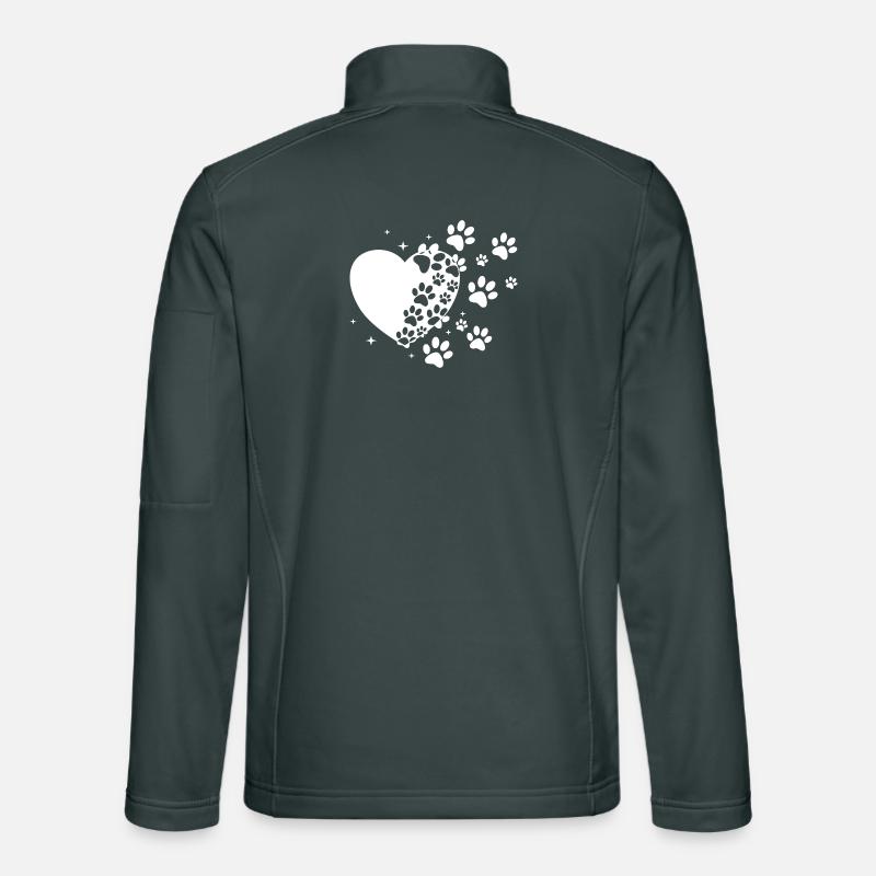 Pawprint Heart Stardust Unisex Softshell Jacket