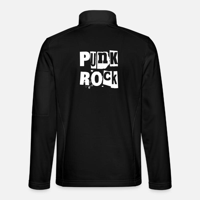 Punkrock Distressed Text Kunst - Unisex Softshelljacke - Schwarz