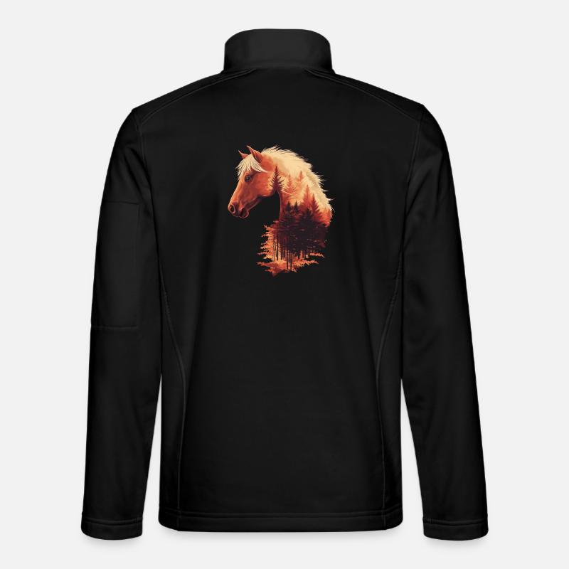 Pferd Herbst Unisex Softshelljacke