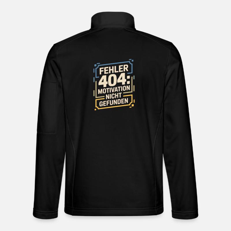 Fehler 404: Motivation nicht gefunden - Unisex Softshelljacke - Schwarz