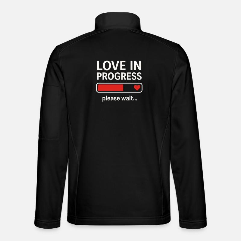 Love in Progress Please Wait - Unisex Softshell Jacket - black